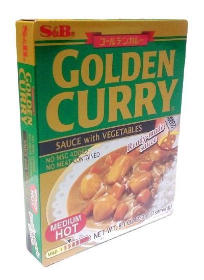 Golden curry con verdure medio piccante S&B 230 g.